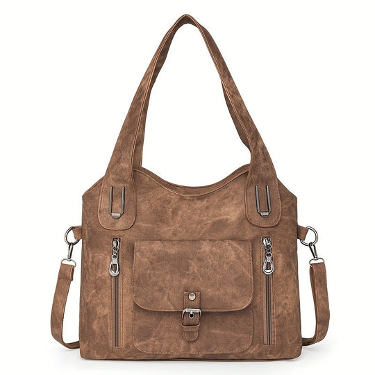 Elise’s Vintage Charm | Faux Leather Shoulder Bag - Grace Bags