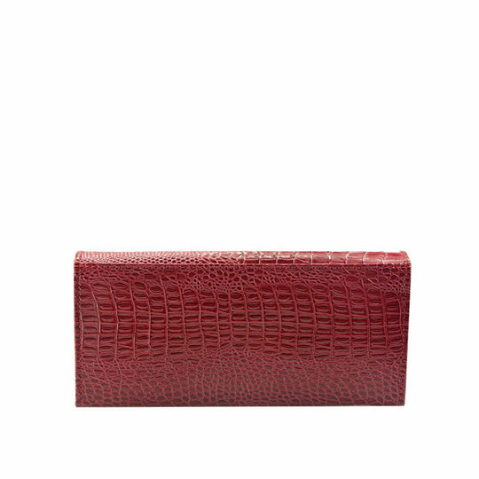 Elegant Croc-Embossed Genuine Leather Wallet