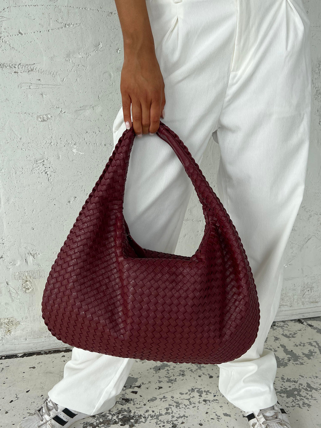 Valentina | Handcrafted Woven Red Tote Bag - Grace Bags