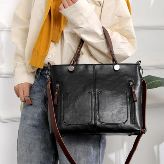 Ilse’s Timeless Elegance | Leather Shoulder Bag - Grace Bags