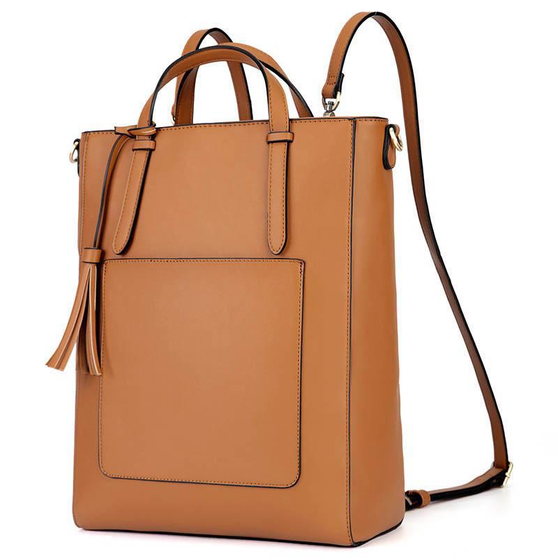 Sleek Structured Tote with Tassel Charm