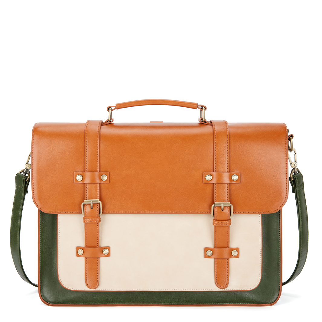 Chic Dual-Tone Satchel Backpack