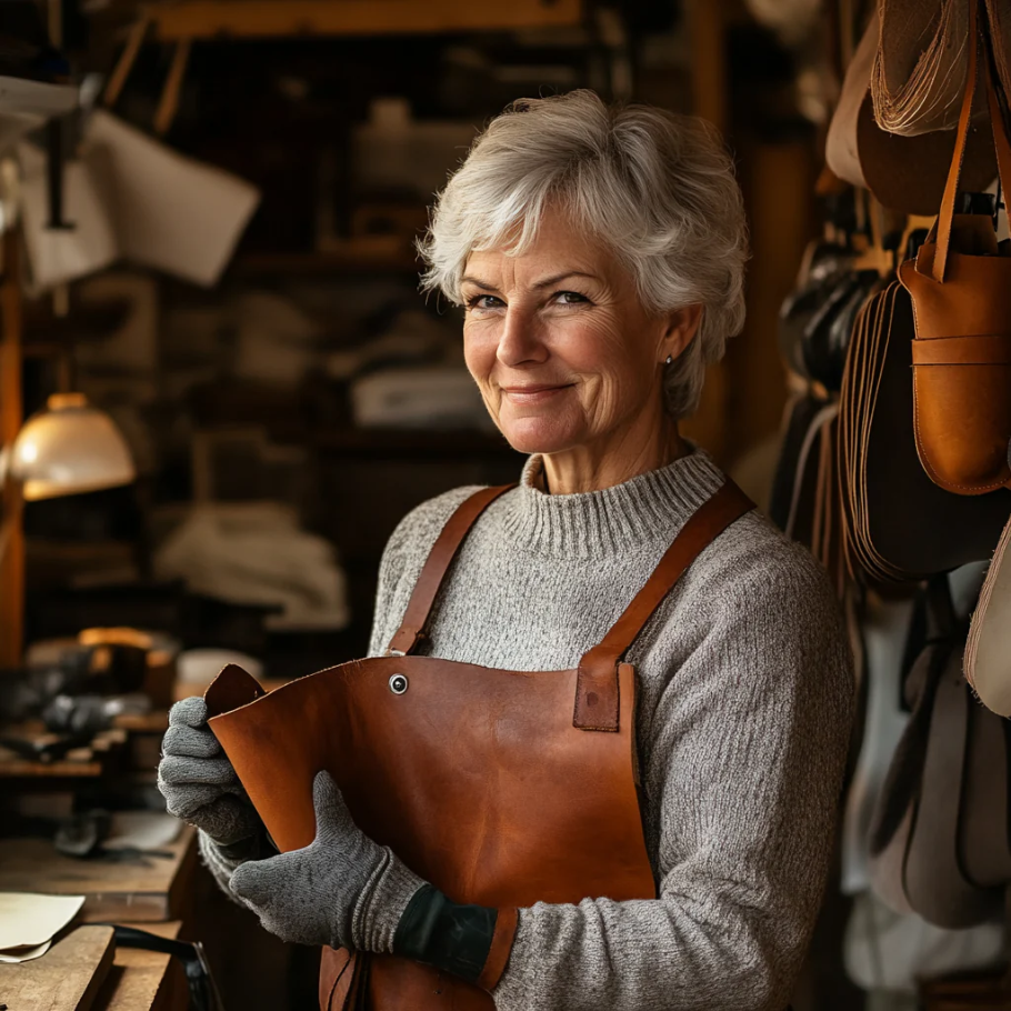 Elegant Leather Tote - Classic and Functional