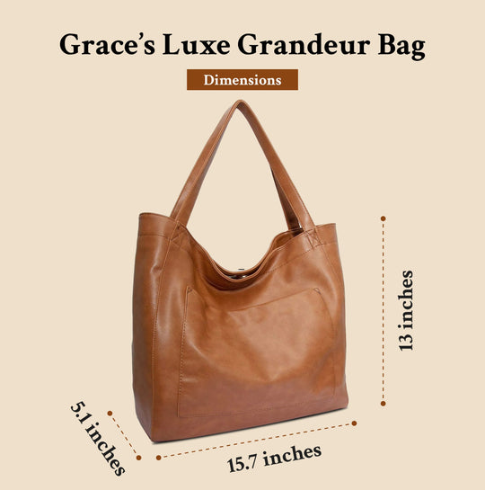 Grace’s Luxe Grandeur | Handcrafted Soft Leather Shoulder Bag