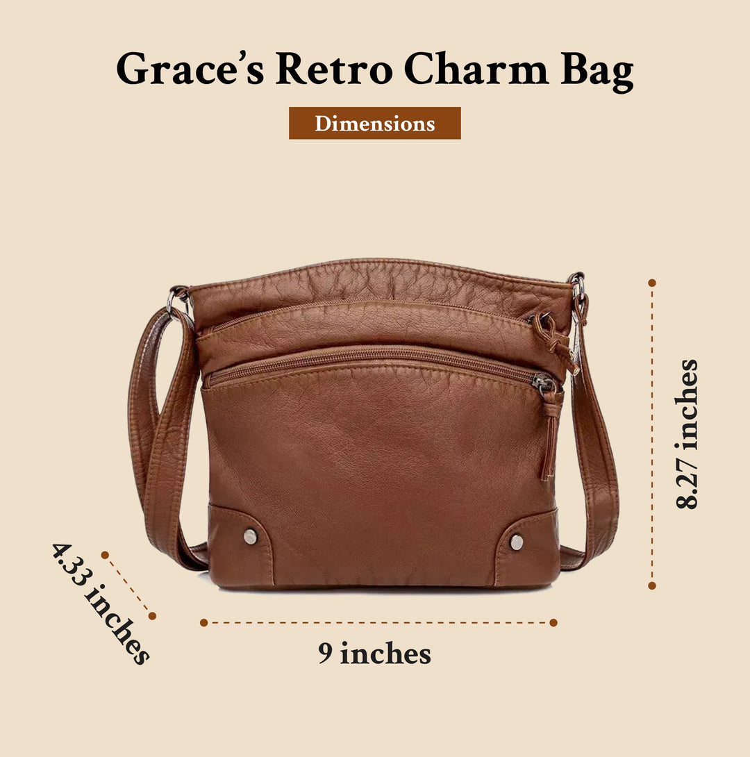 Grace’s Retro Charm | Soft Leather Anti-Theft Messenger Bag