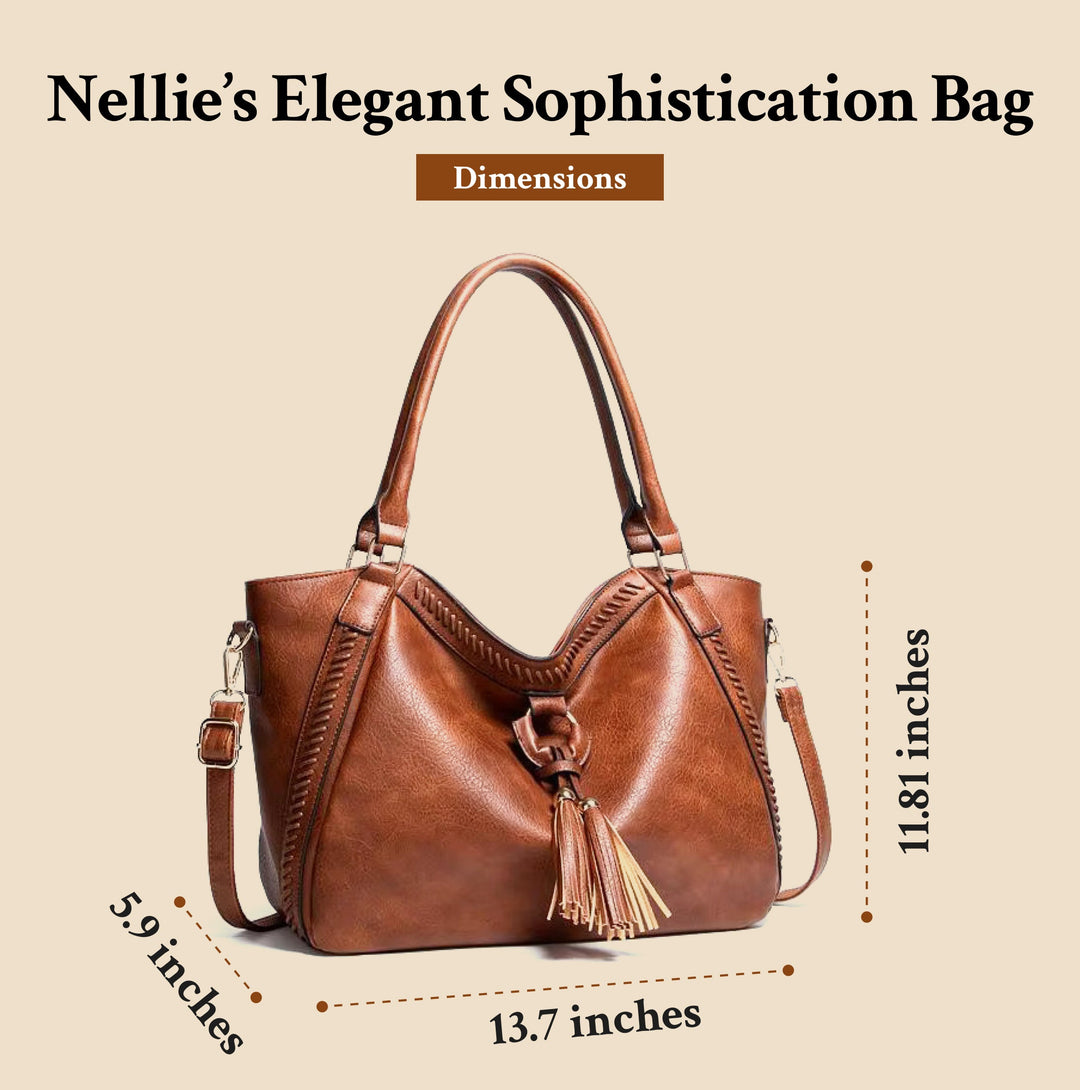 Nellie’s Elegant Sophistication | Leather Shoulder Bag