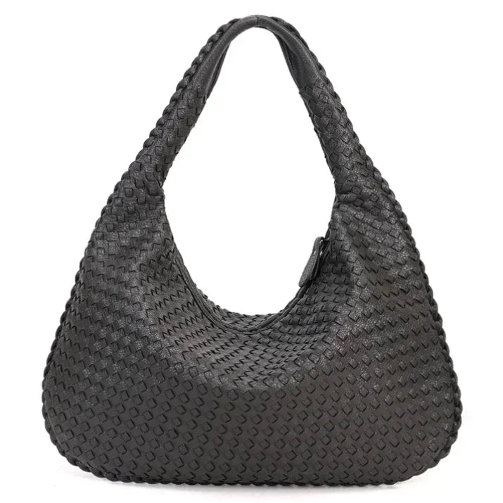 Woven Leather Hobo Bag - Grace’s Timeless Craftsmanship