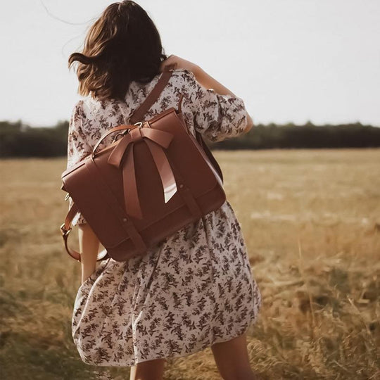 Vintage Bow-Kissed Satchel