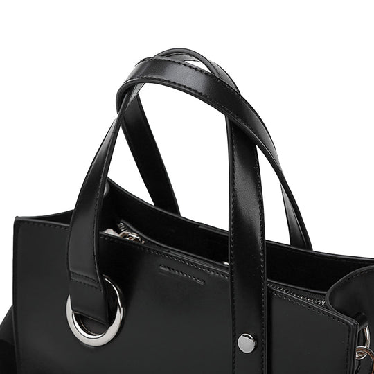 Sleek Structured Leather Tote - Grace’s Minimalist Essential