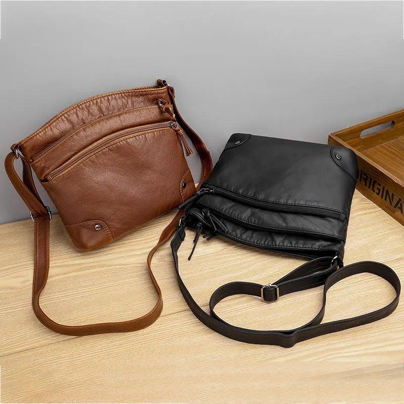 Zoe’s Enduring Elegance | Leather Shoulder Bag - Grace Bags