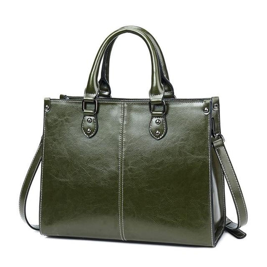 Elegant Leather Tote - Classic and Functional